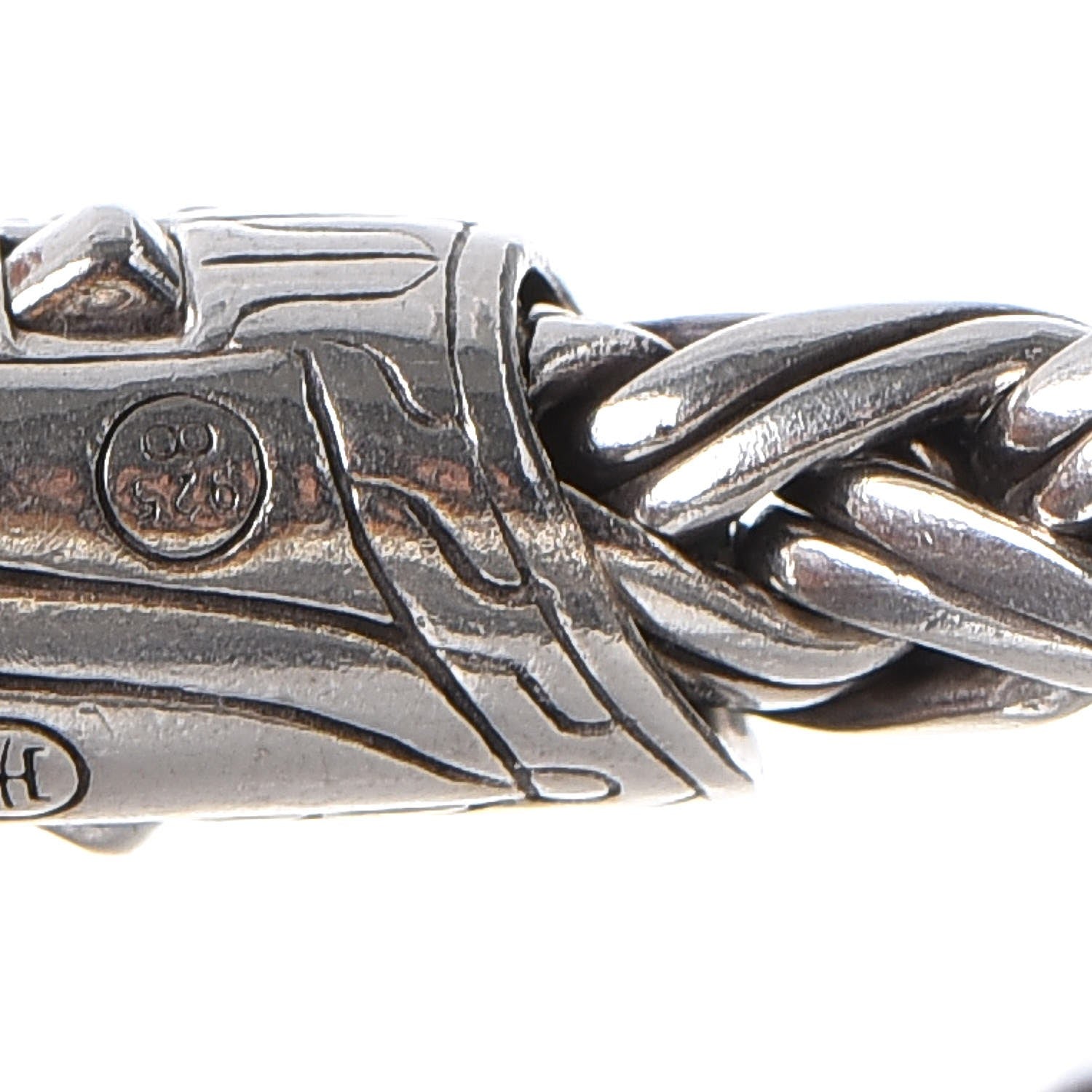 John Hardy Sterling Silver Black Sapphire Classic Chain Braided Bracelet 5 of 7
