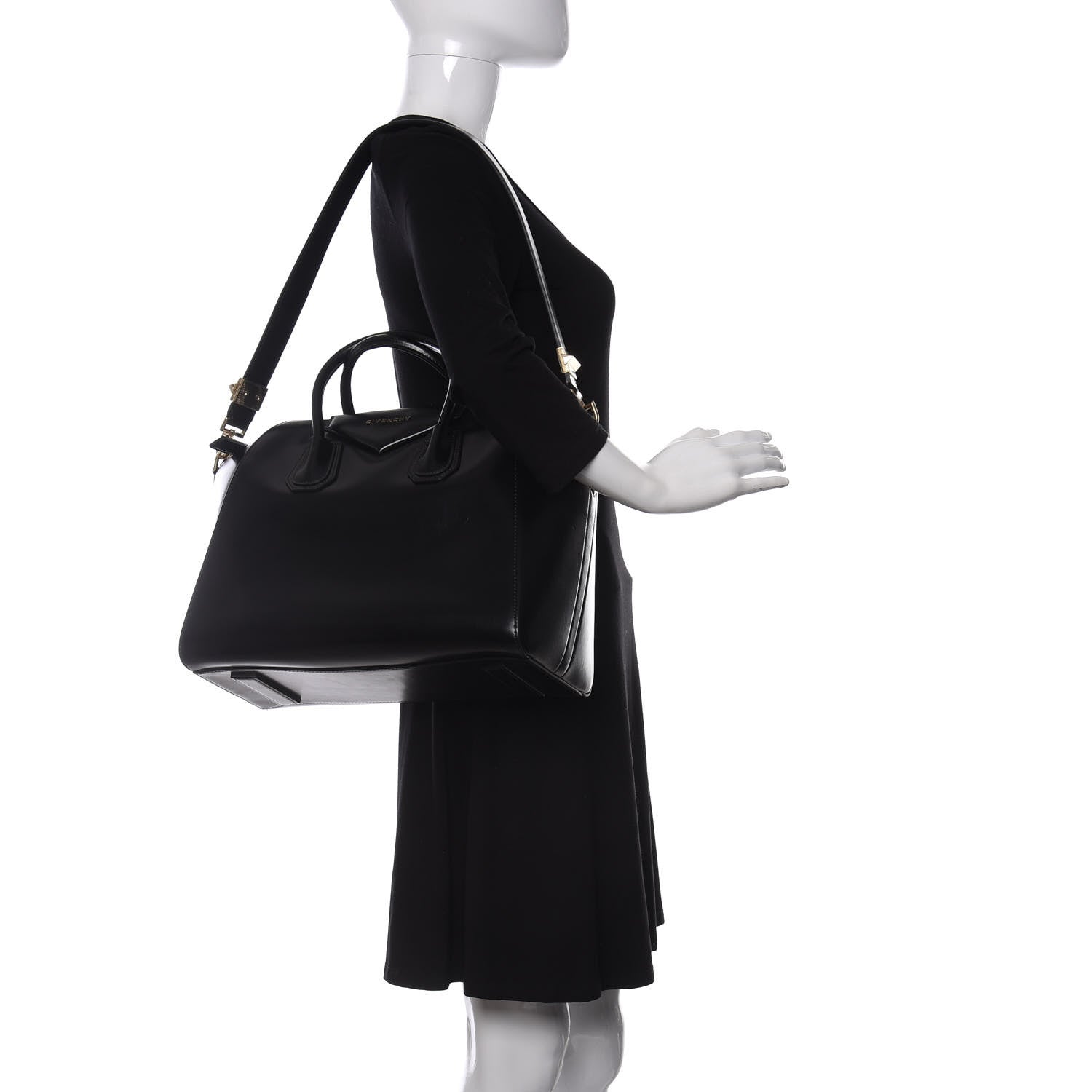 Givenchy Shiny Lord Calfskin Medium Antigona Black 2 of 11