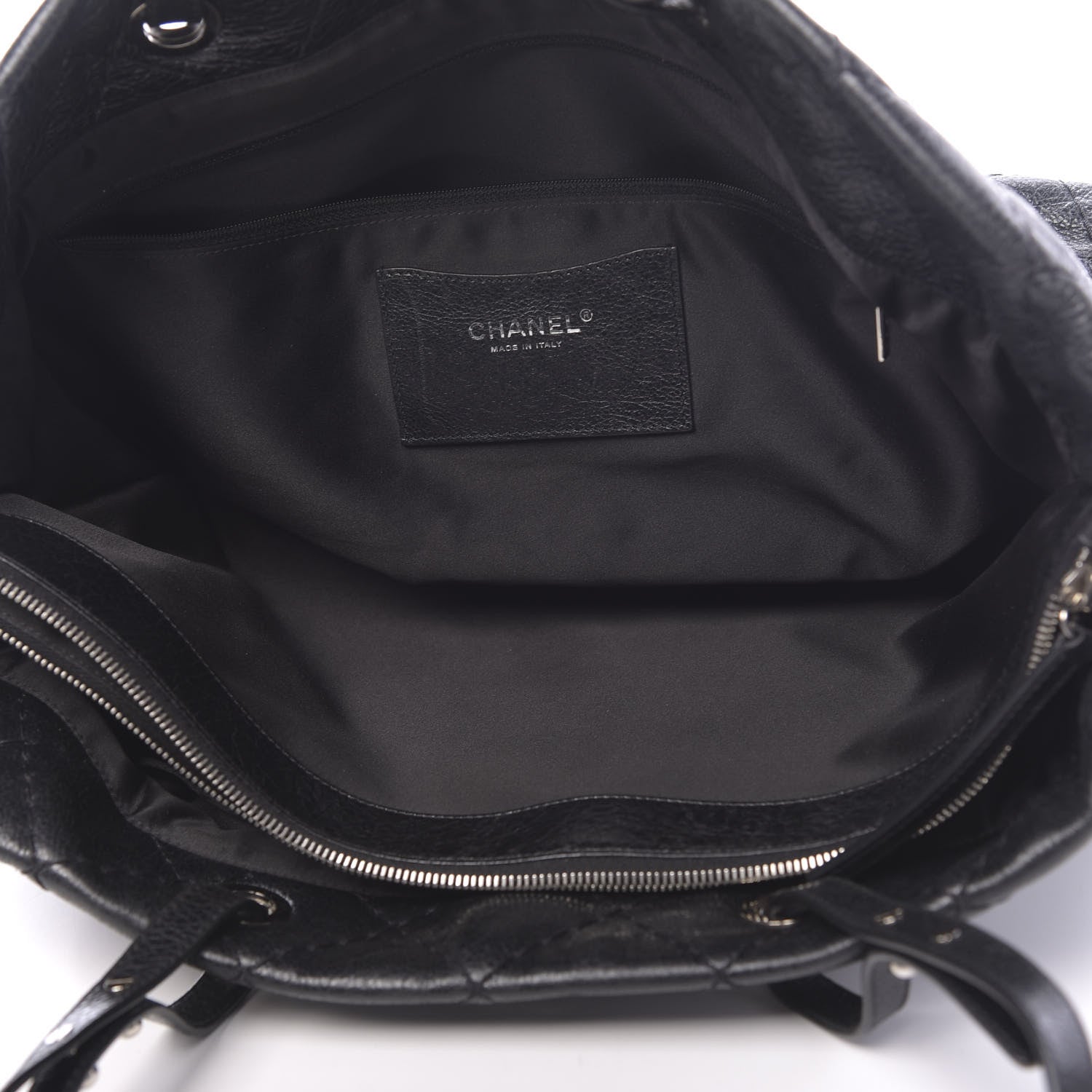 Chanel Glazed Calfskin Large On The Road Tote Black 5 of 10