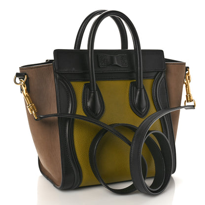 Celine Baby Grained Calfskin Nubuck Nano Tri-Color Luggage Olive 3 of 12