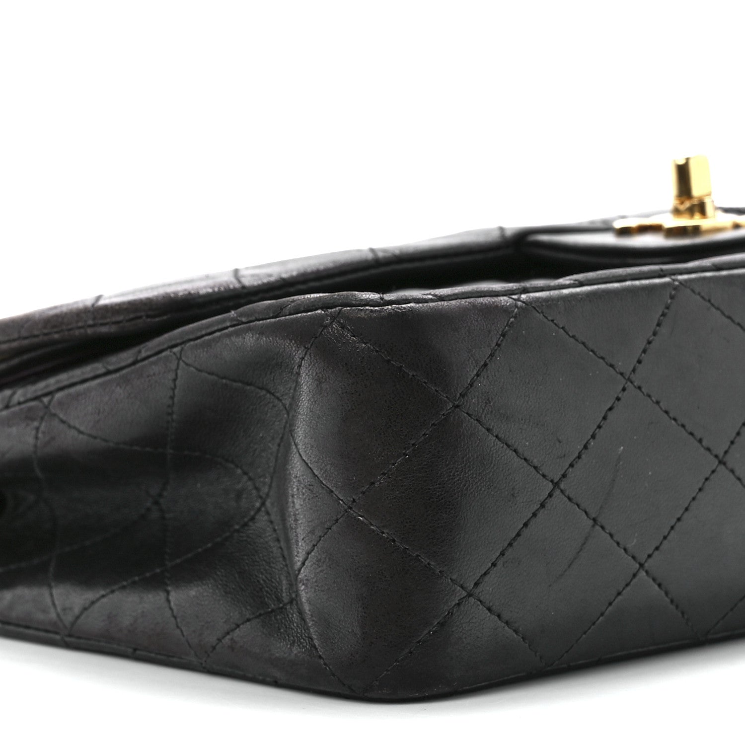 Chanel Lambskin Quilted Medium Double Flap Black 11 of 12