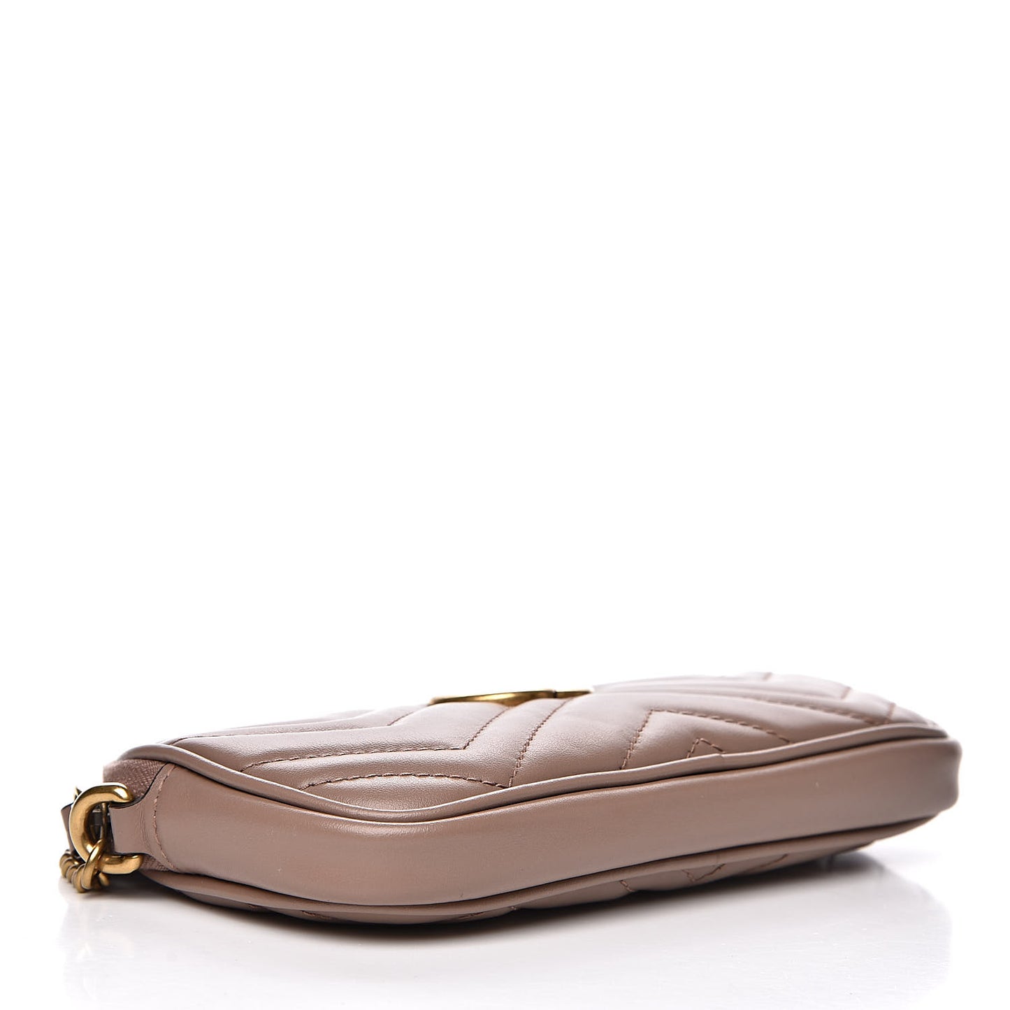 Calfskin Matelasse Mini GG Marmont Chain Crossbody Bag Porcelain Rose