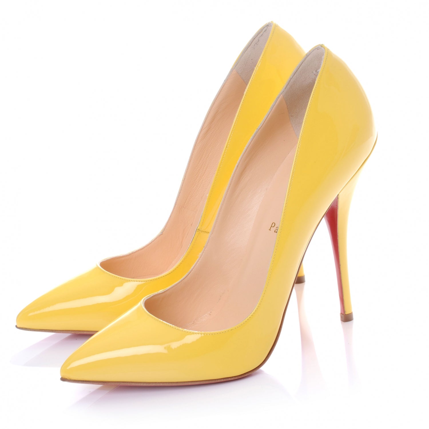 Christian Louboutin Patent Batignolles 120 Pumps 38.5 Canari 3 of 7