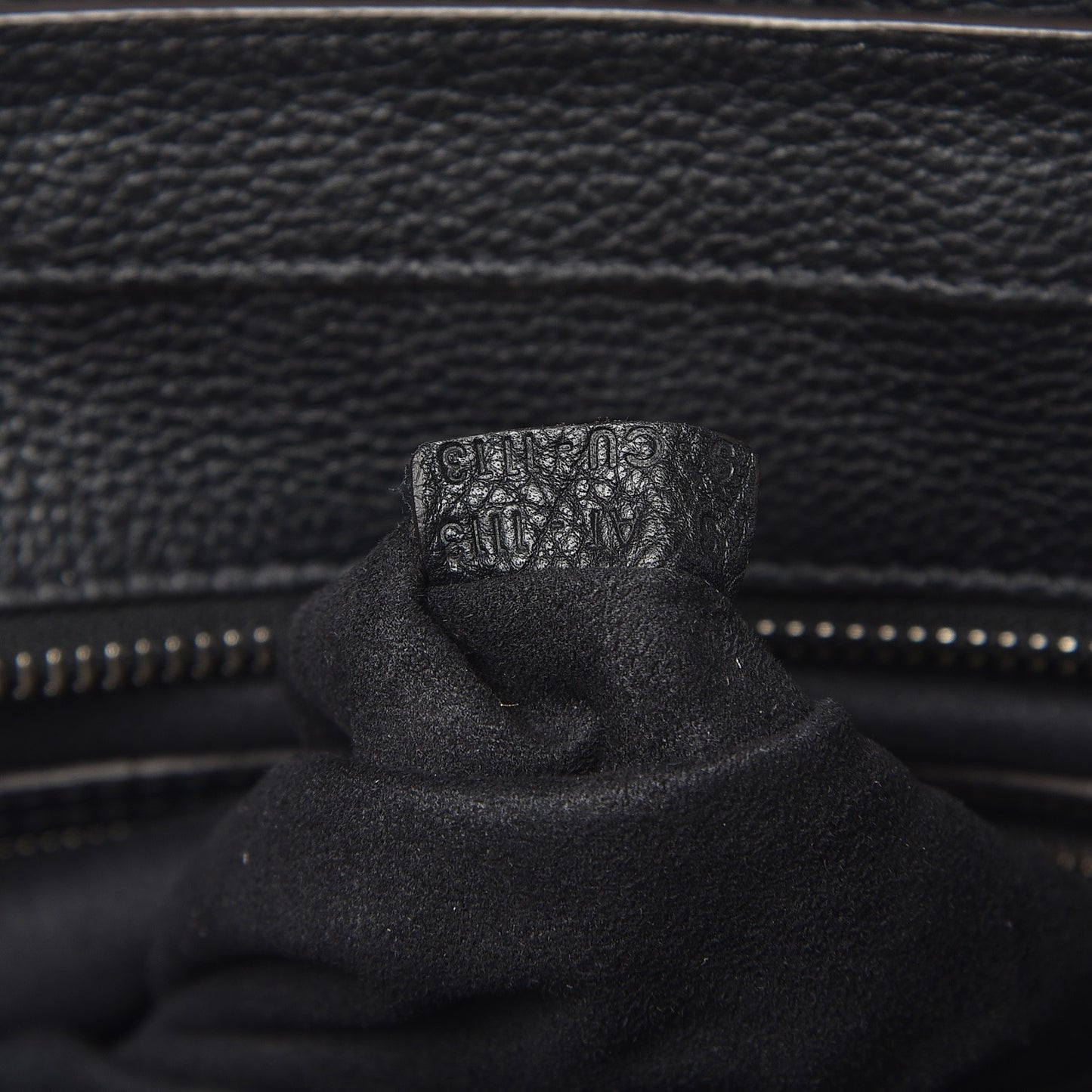 Drummed Calfskin Mini Luggage Black