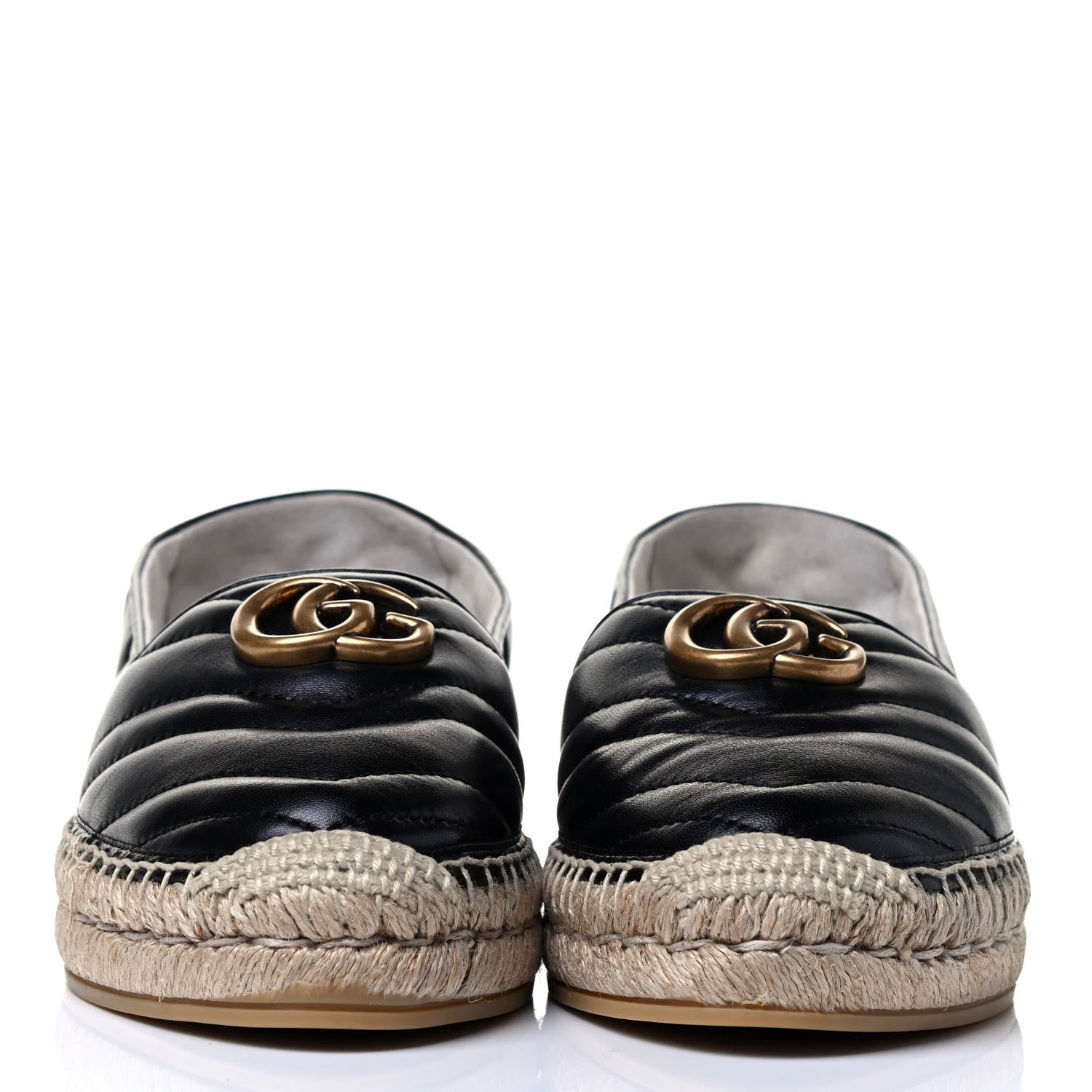 Gucci Nappa Matelasse GG Marmont Espadrilles 38.5 Black 2 of 4