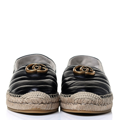 Gucci Nappa Matelasse GG Marmont Espadrilles 38.5 Black 2 of 4