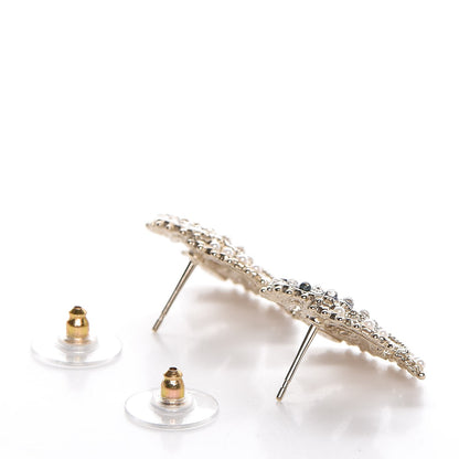 Chanel Pearl CC Earrings Blue Gold 3 of 5