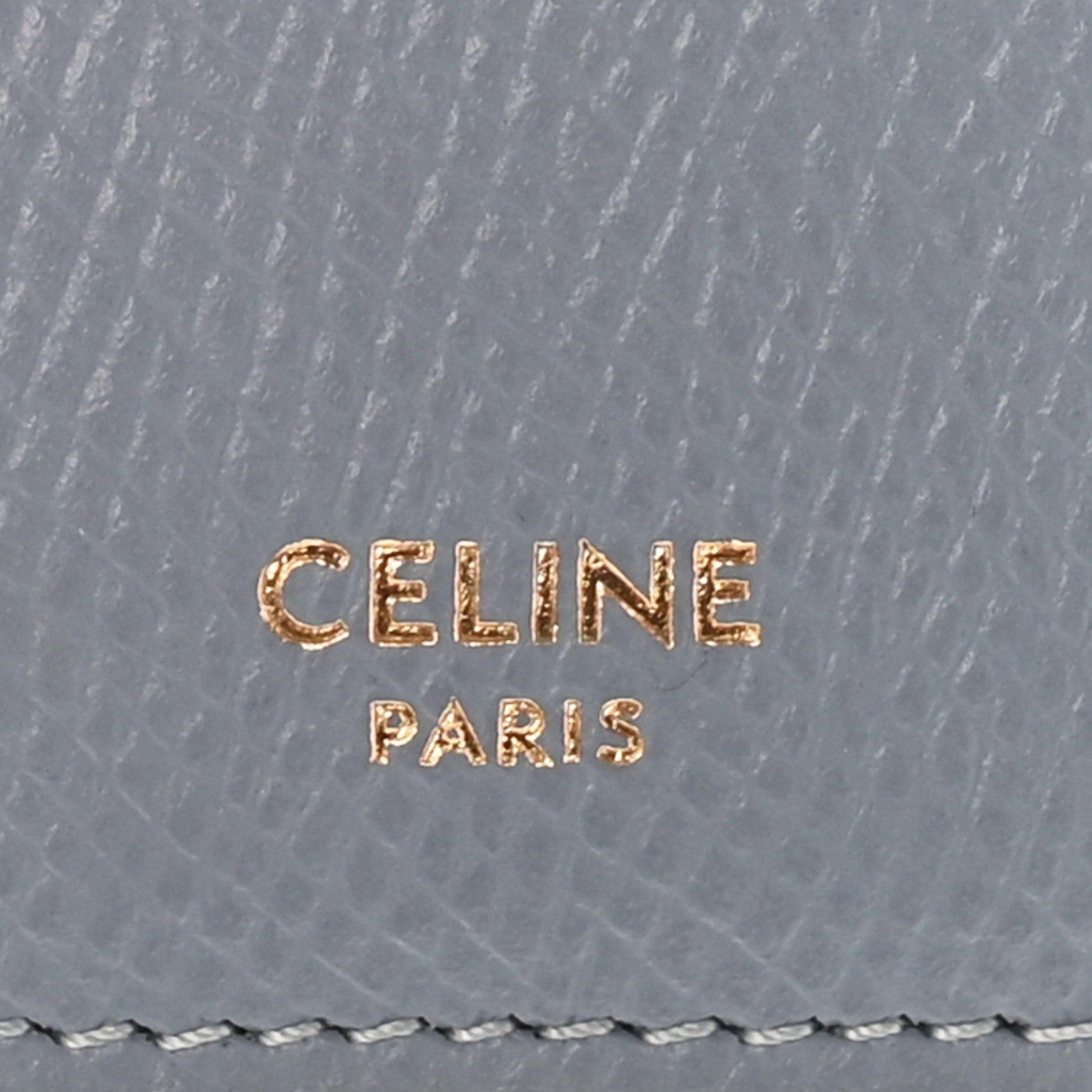 Celine Grained Calfskin Zipped Card Holder Grey 6 of 9