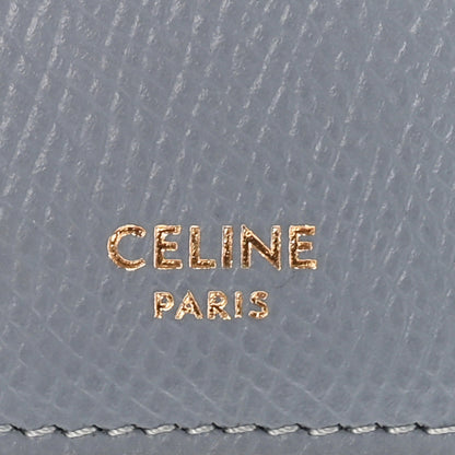 Celine Grained Calfskin Zipped Card Holder Grey 6 of 9