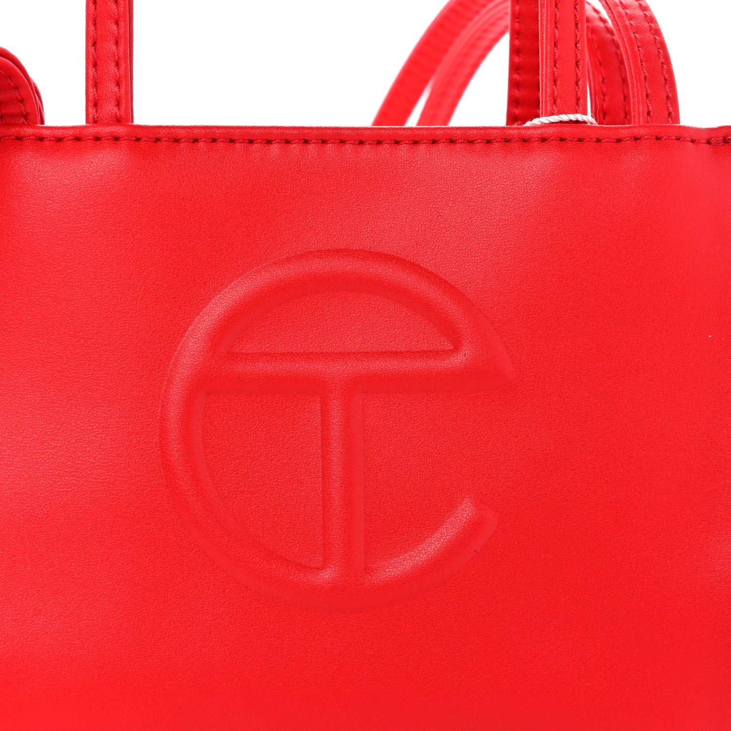 Telfar Vegan Leather Small Shopping Bag Red 7 of 9