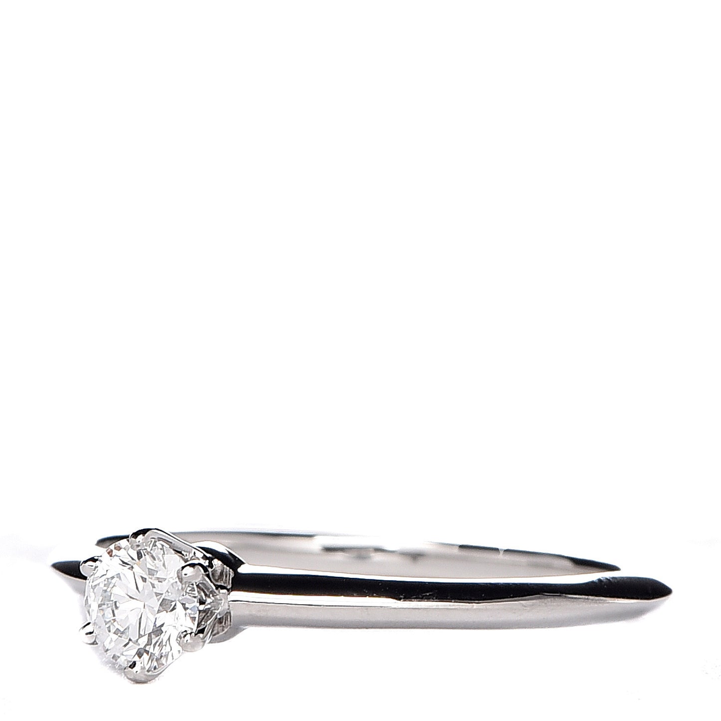 Platinum Diamond .24ct Solitaire Engagement Ring 50 5.5