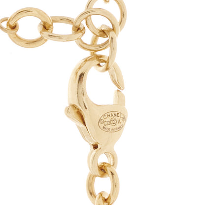 Chanel Graduated Pearl Crystal CC Short Necklace Gold Black Grey 4 of 6