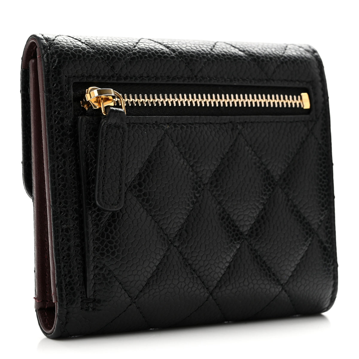 Chanel Caviar Quilted Compact Flap Wallet Black 3 of 10