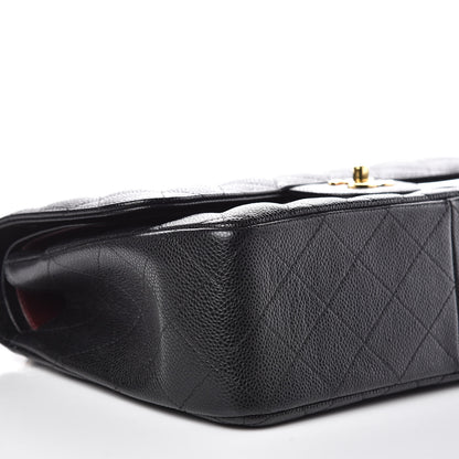 Chanel Caviar Quilted Jumbo Double Flap Black 8 of 9