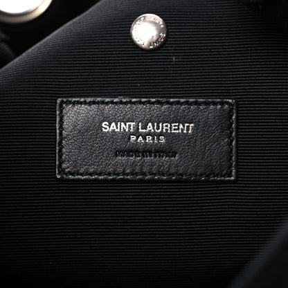 Saint Laurent Suede Calfskin Medium Emmanuelle Chain Fringe Bucket Bag Black 6 of 12