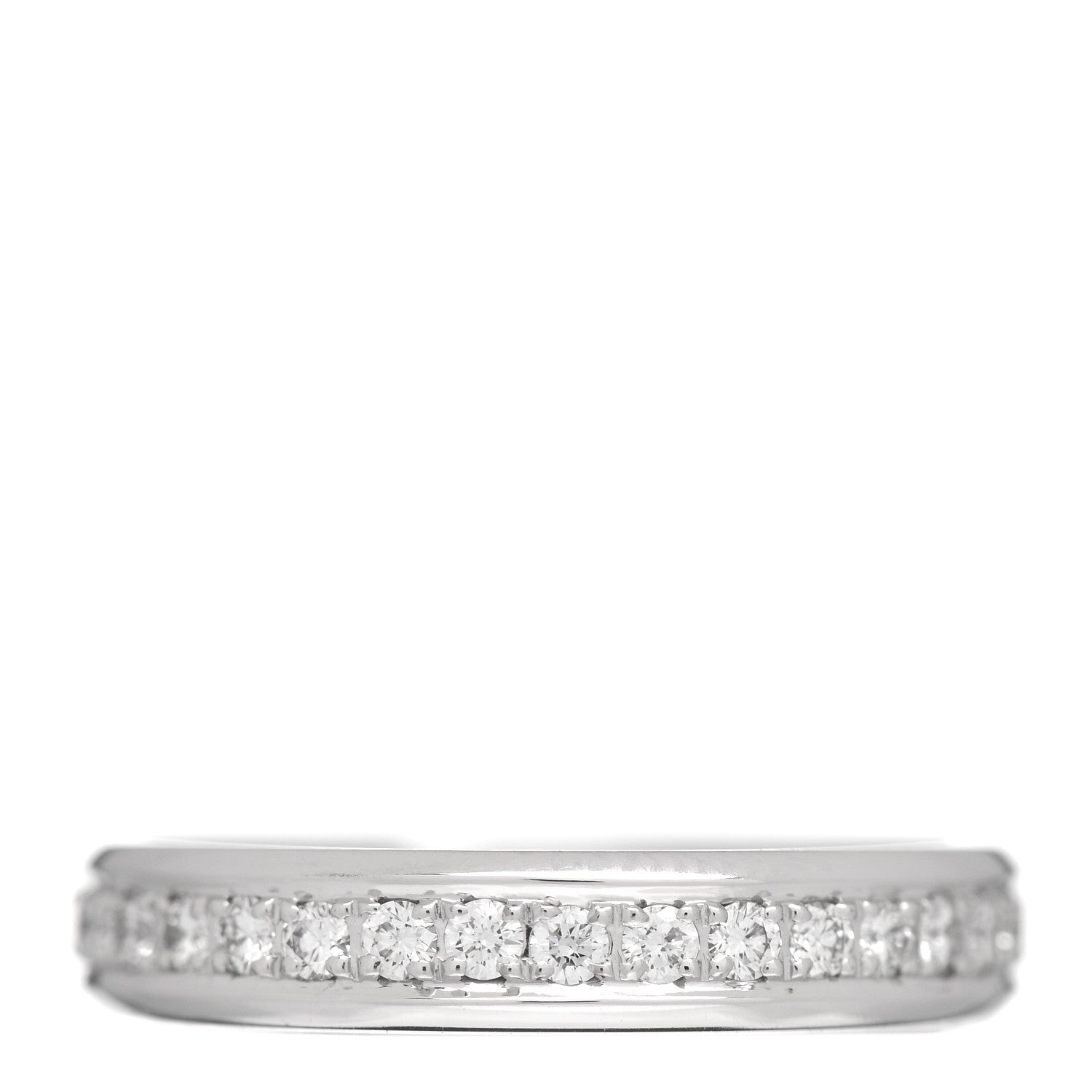 Chopard 18K White Gold Diamond 3.5mm Wedding Band Ring 50 5.25 1 of 5