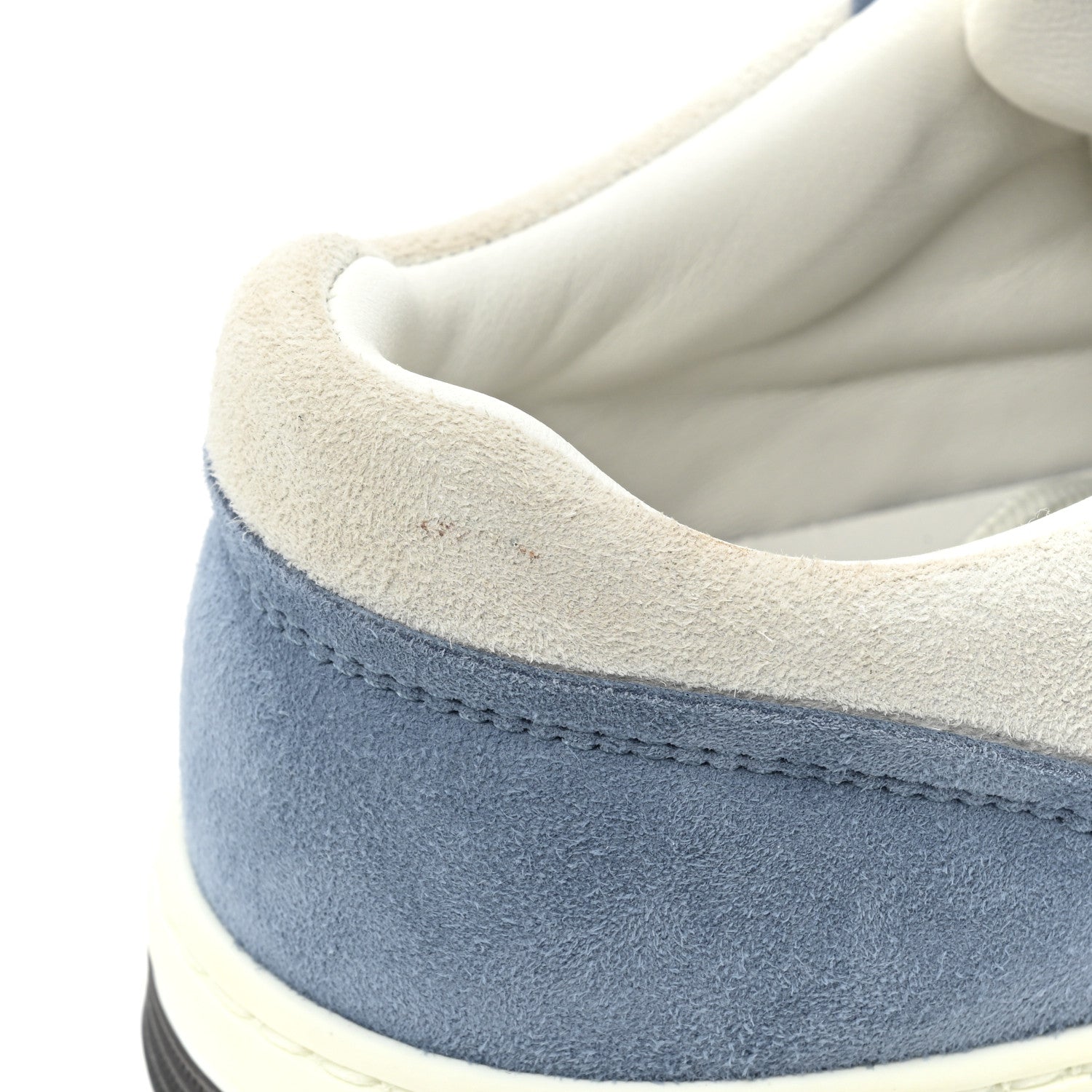 Chanel Suede Kidskin Womens CC Sneakers 35 White Blue 9 of 11
