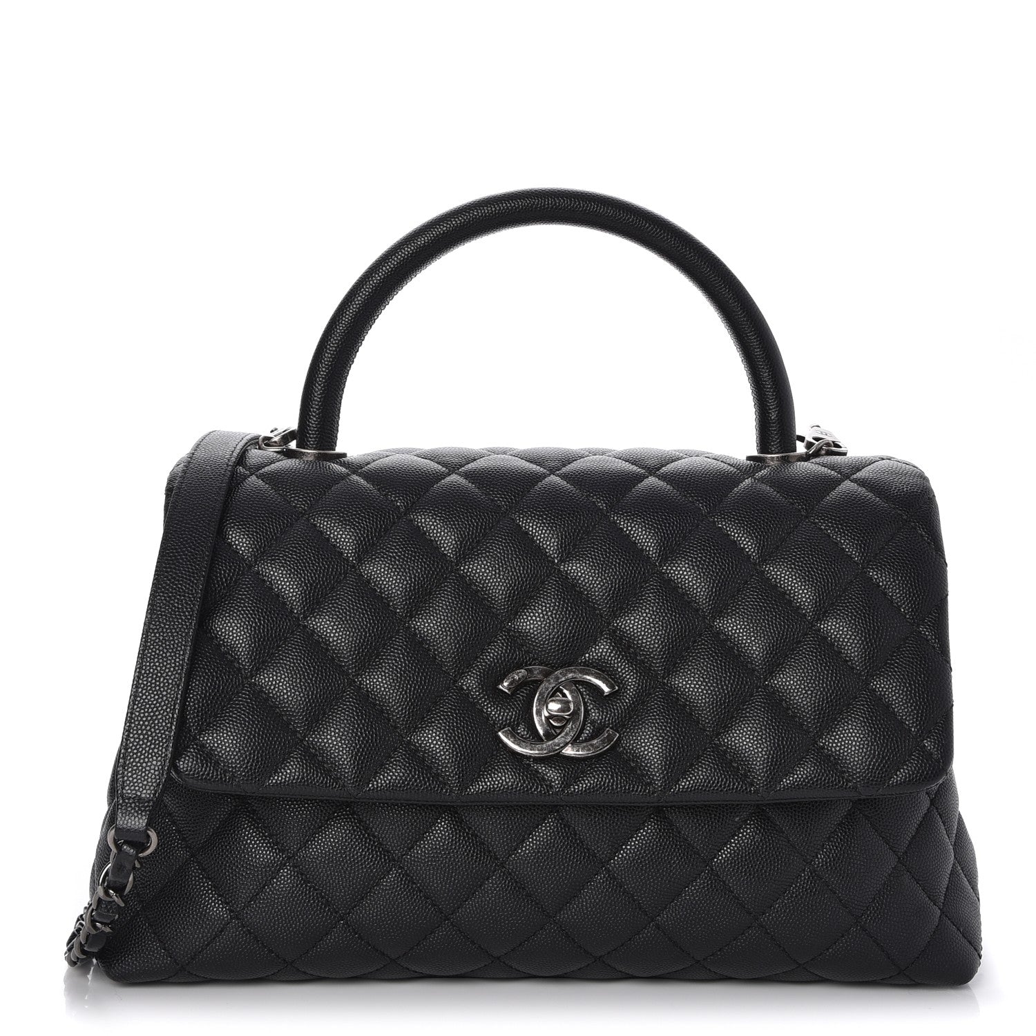 Chanel Caviar Quilted Small Coco Handle Flap Black 1 of 8