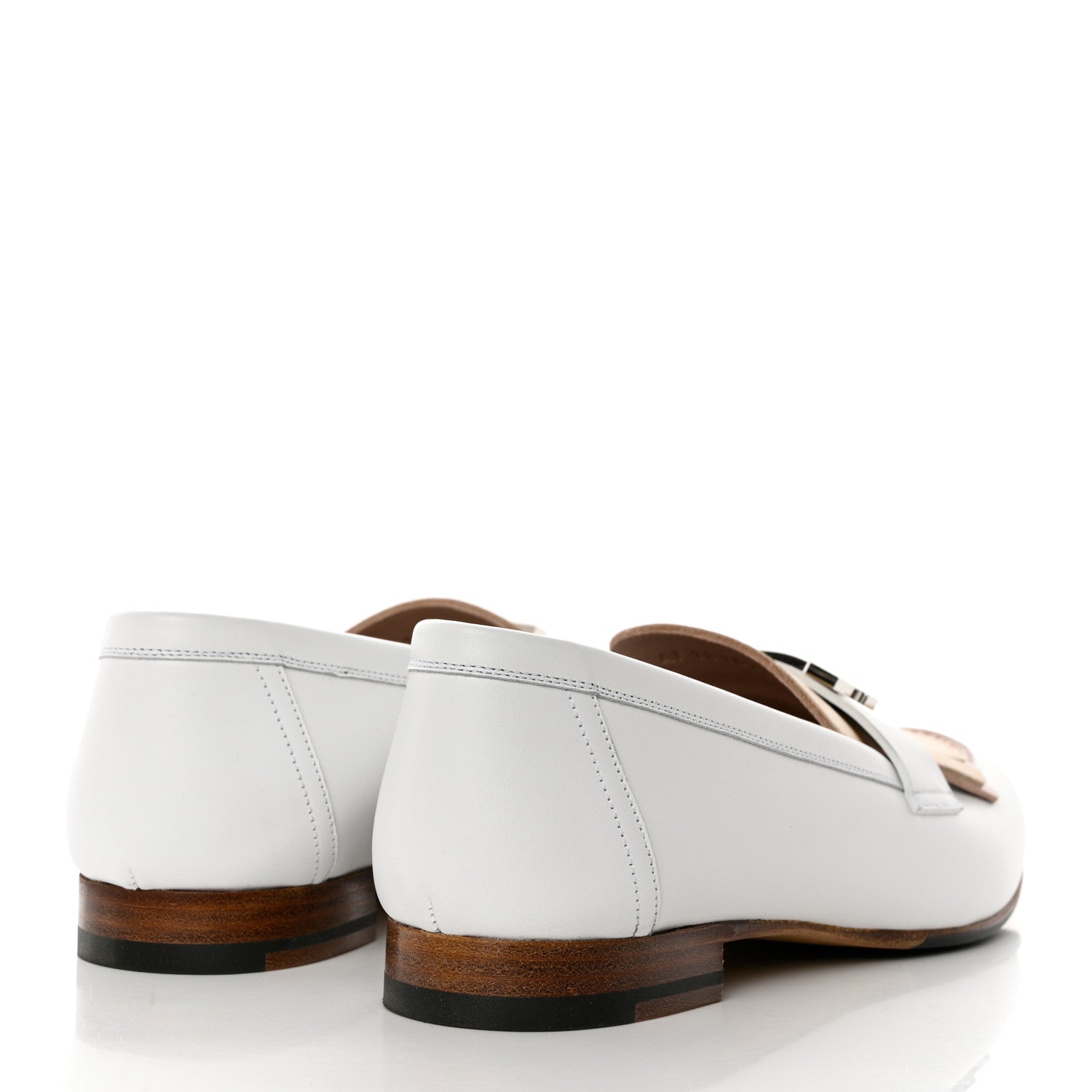 Hermes Goatskin Womens Royal Loafers 38 Multicolor White 4 of 9