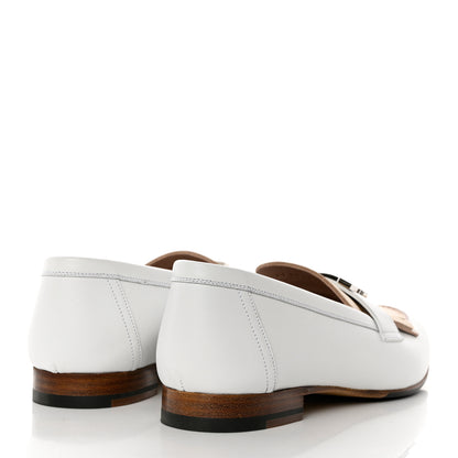 Hermes Goatskin Womens Royal Loafers 38 Multicolor White 4 of 9
