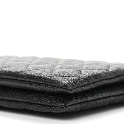 Chanel Caviar Quilted Small Zipped Boy Pouch Black 8 of 9