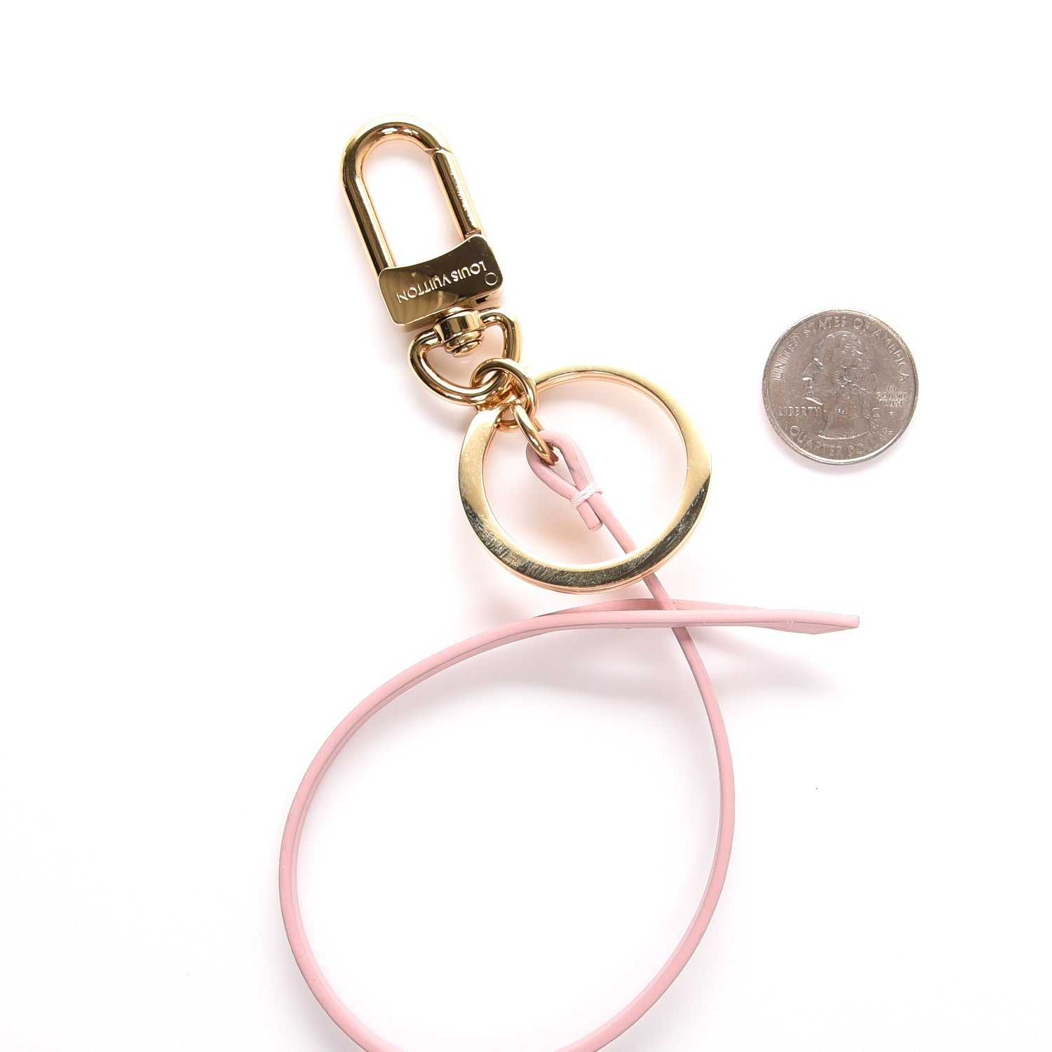 Louis Vuitton Calfskin Key Ring Holder Rose Ballerine 2 of 3