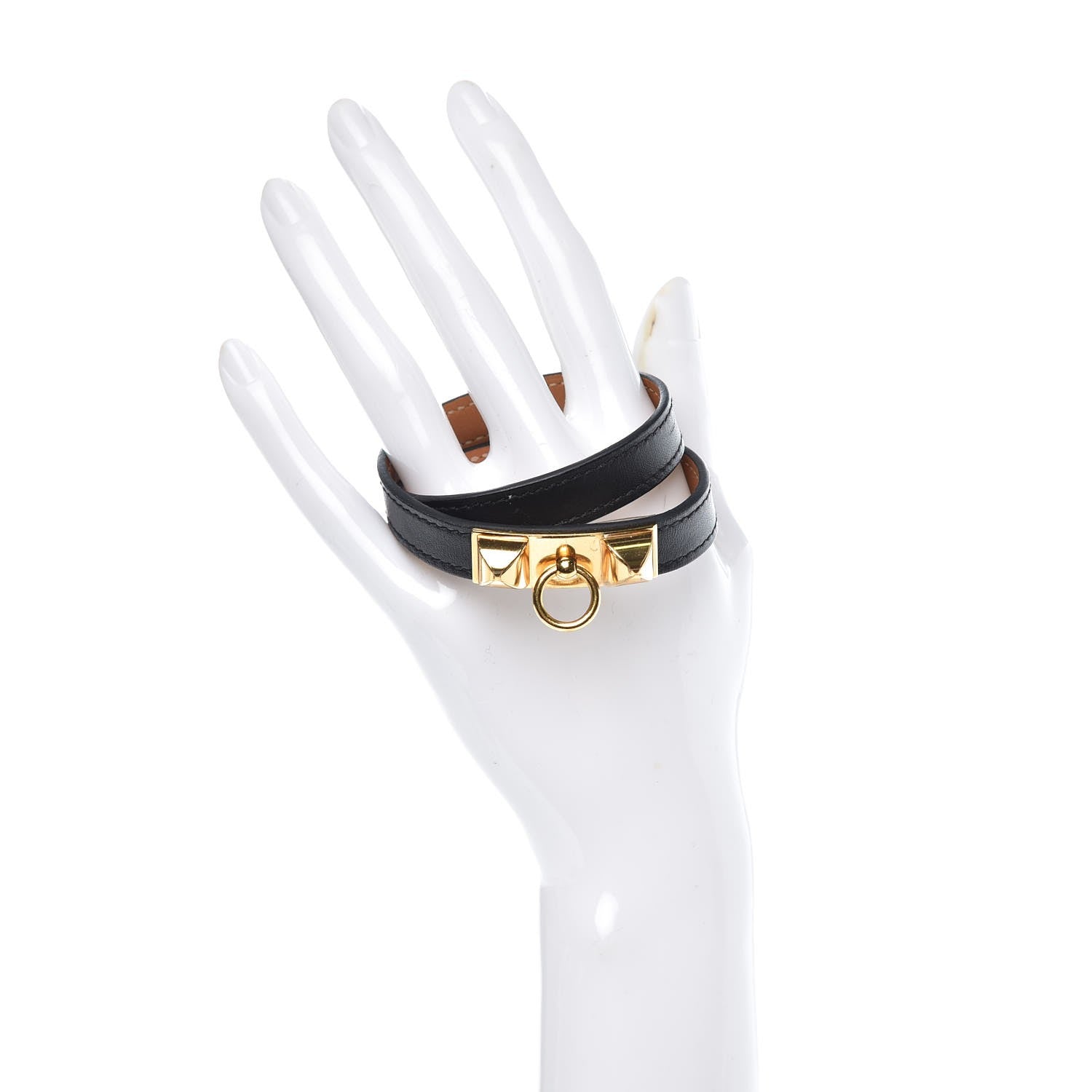 Hermes Swift Rivale Double Tour Bracelet S Black 2 of 7