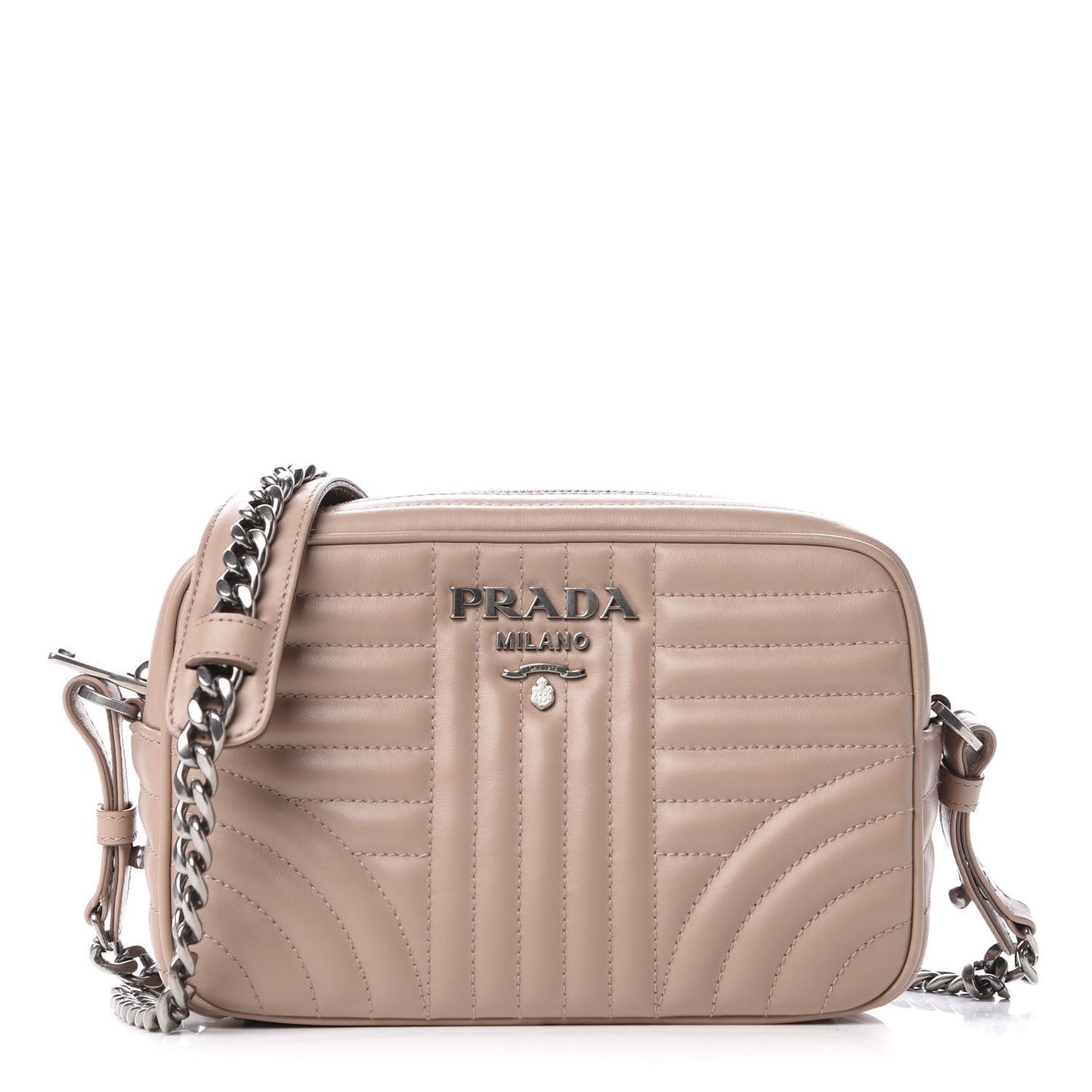 Soft Calfskin Diagramme Crossbody Bag Cipria