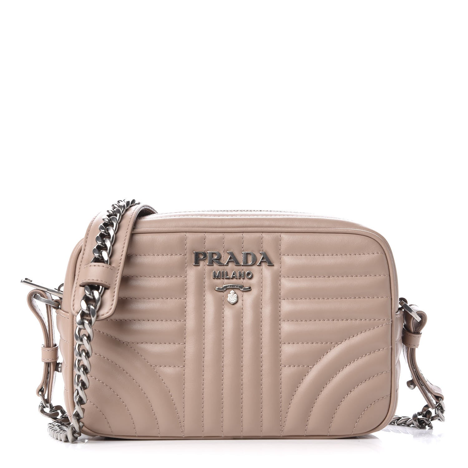 Prada Soft Calfskin Diagramme Crossbody Bag Cipria 1 of 8