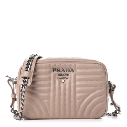 Prada Soft Calfskin Diagramme Crossbody Bag Cipria 1 of 8