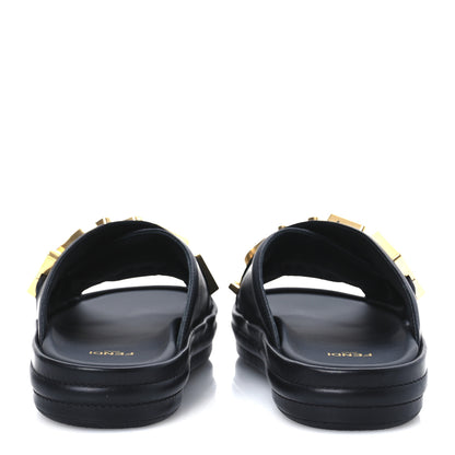Fendi Vitello Womens Fendigraphy Slide Sandals 36 Black 6 of 14