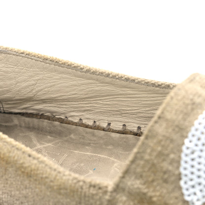 Chanel Linen Sequin CC Espadrilles 39 Beige Black 10 of 11