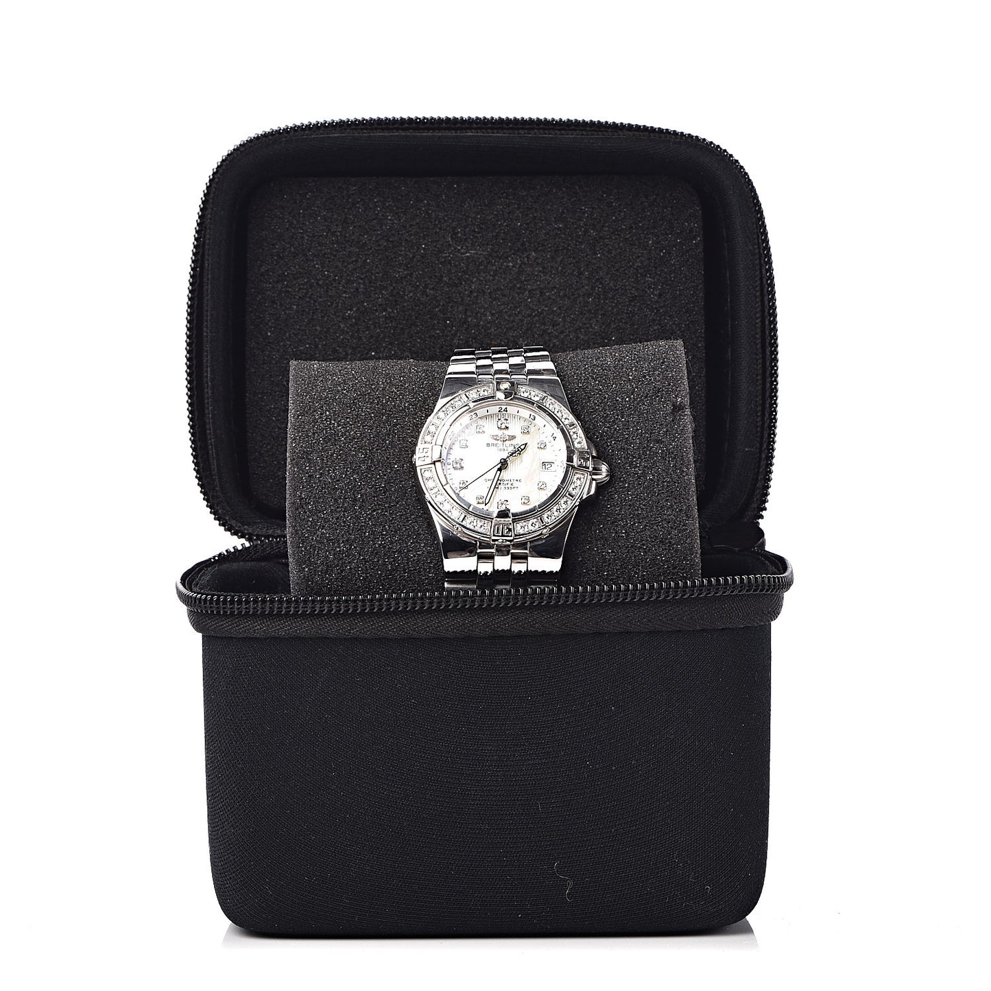 Stainless Steel Diamond Mother of Pearl 30mm Starliner Quartz Watch A71340