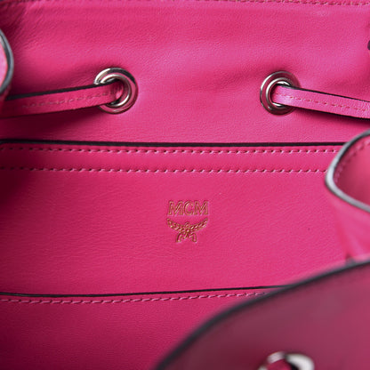 MCM Coated Canvas Monogram Studded Claudia Backpack Pink 7 of 8