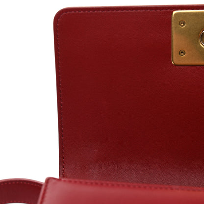 Chanel Lambskin Quilted Small Boy Flap Dark Red 12 of 12