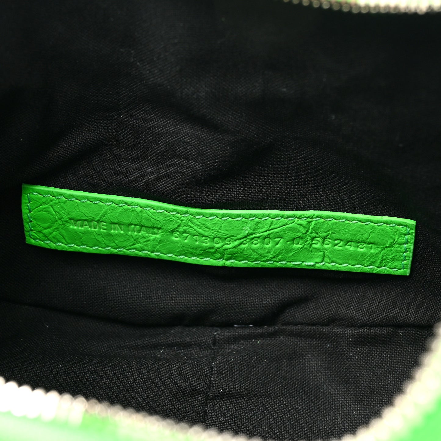 Agneau Arena Crystal Le Cagole Shoulder Bag XS Fluo Green