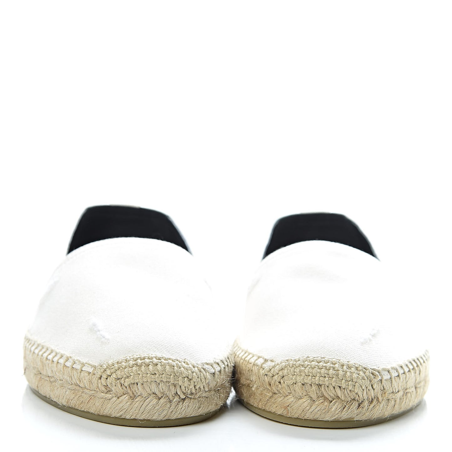 Canvas Elba Logo Embroidered Espadrilles 41 Panna