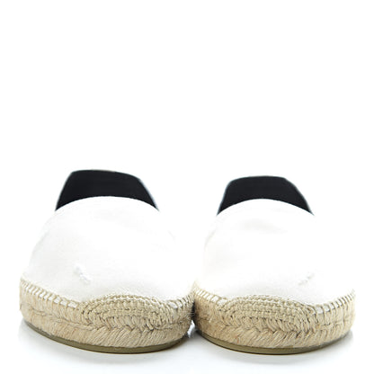 Saint Laurent Canvas Elba Logo Embroidered Espadrilles 41 Panna 2 of 10