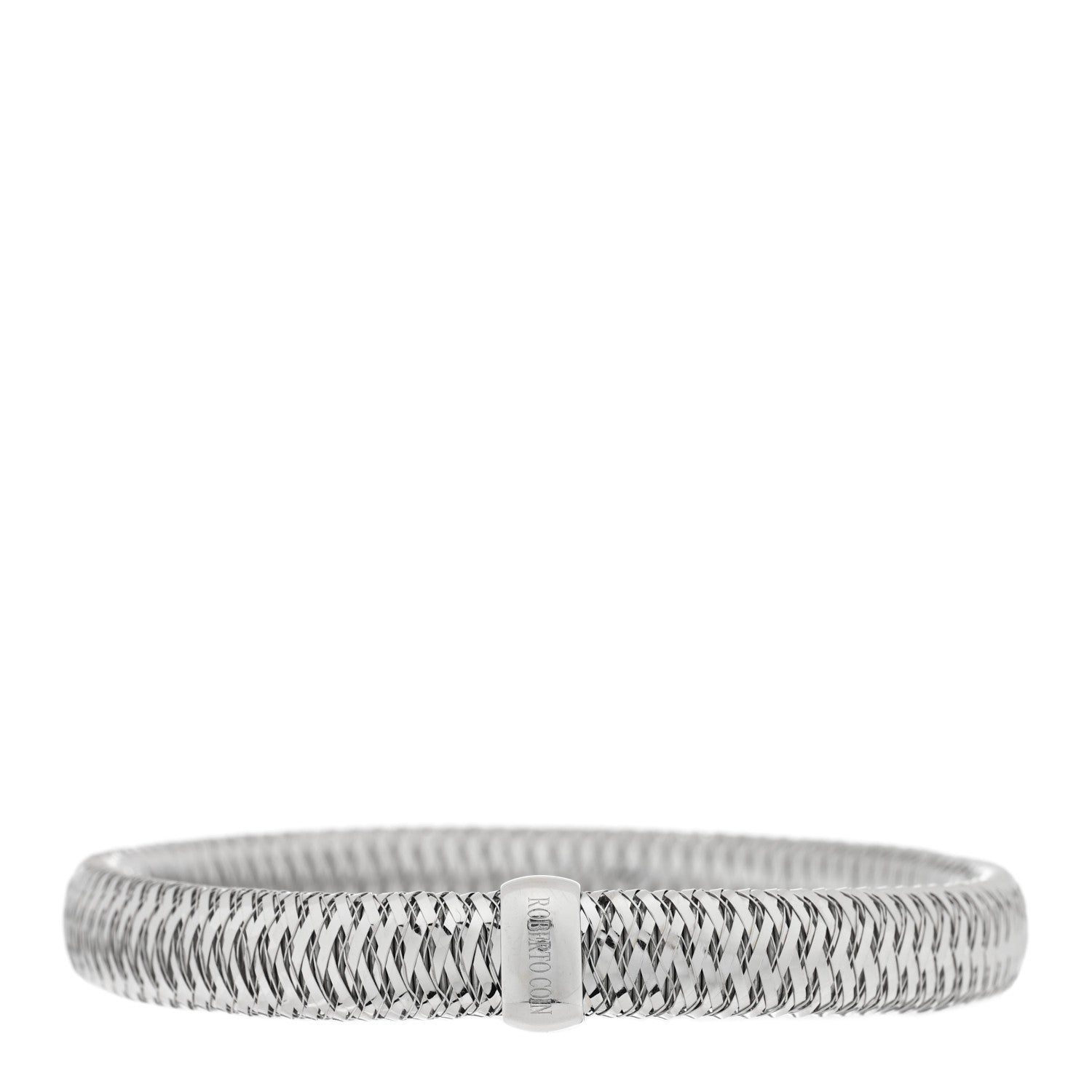 Roberto Coin 18K White Gold Primavera Flex Bangle Bracelet 1 of 3