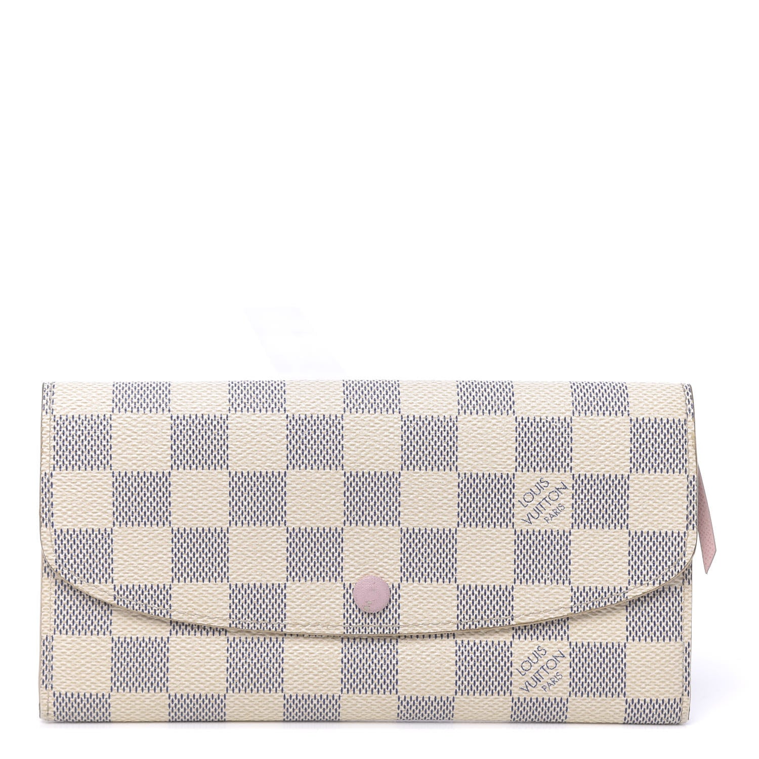 Louis Vuitton Damier Azur Emilie Wallet Rose Ballerine 1 of 11