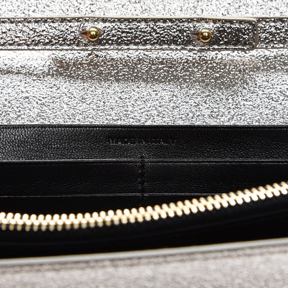 Saint Laurent Metallic Calfskin Monogram Chain Wallet Platine 7 of 7