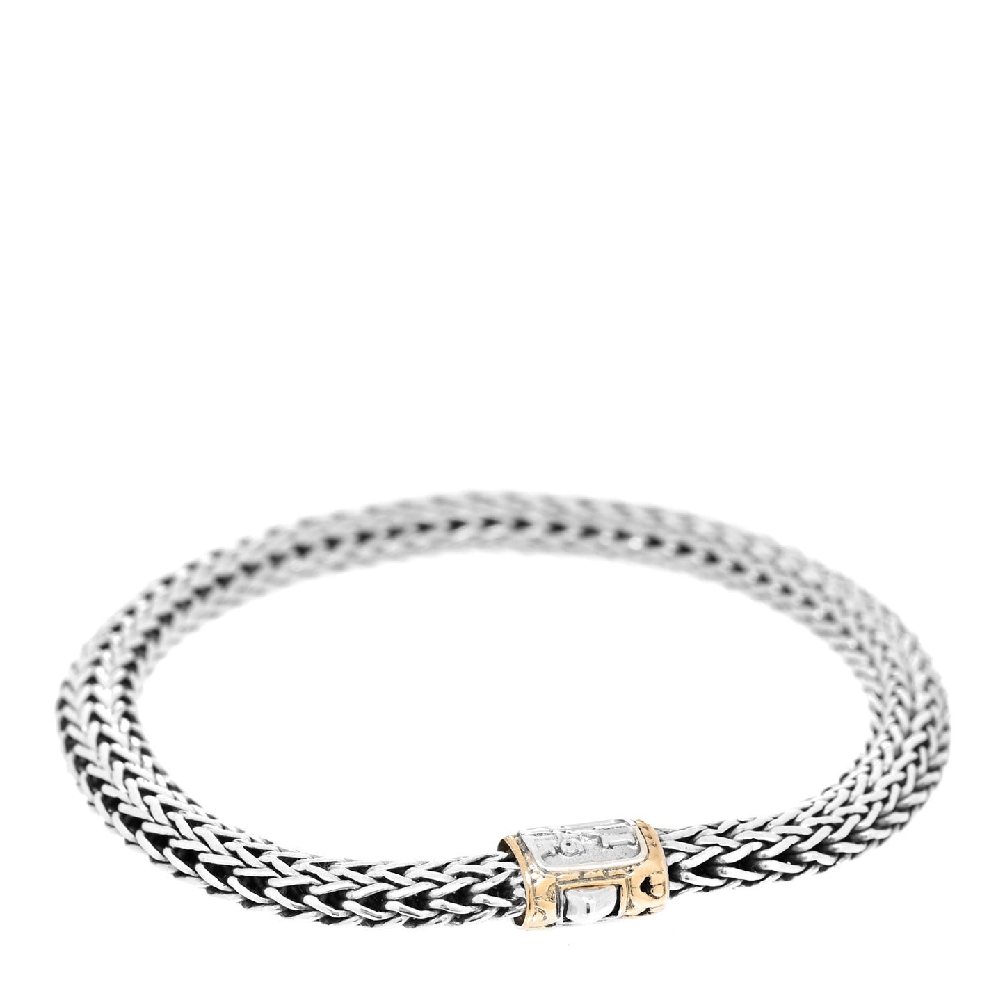 Sterling Silver 18K Yellow Gold 6.5mm Classic Chain Bracelet