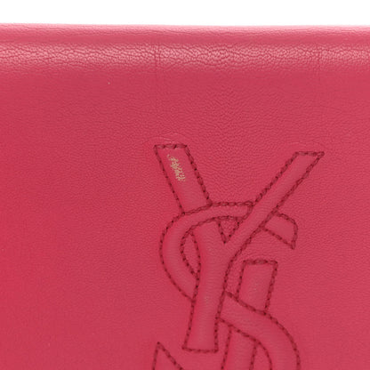 Saint Laurent Goatskin Monogram Large Belle De Jour Clutch Lipstick Fuchsia 9 of 12