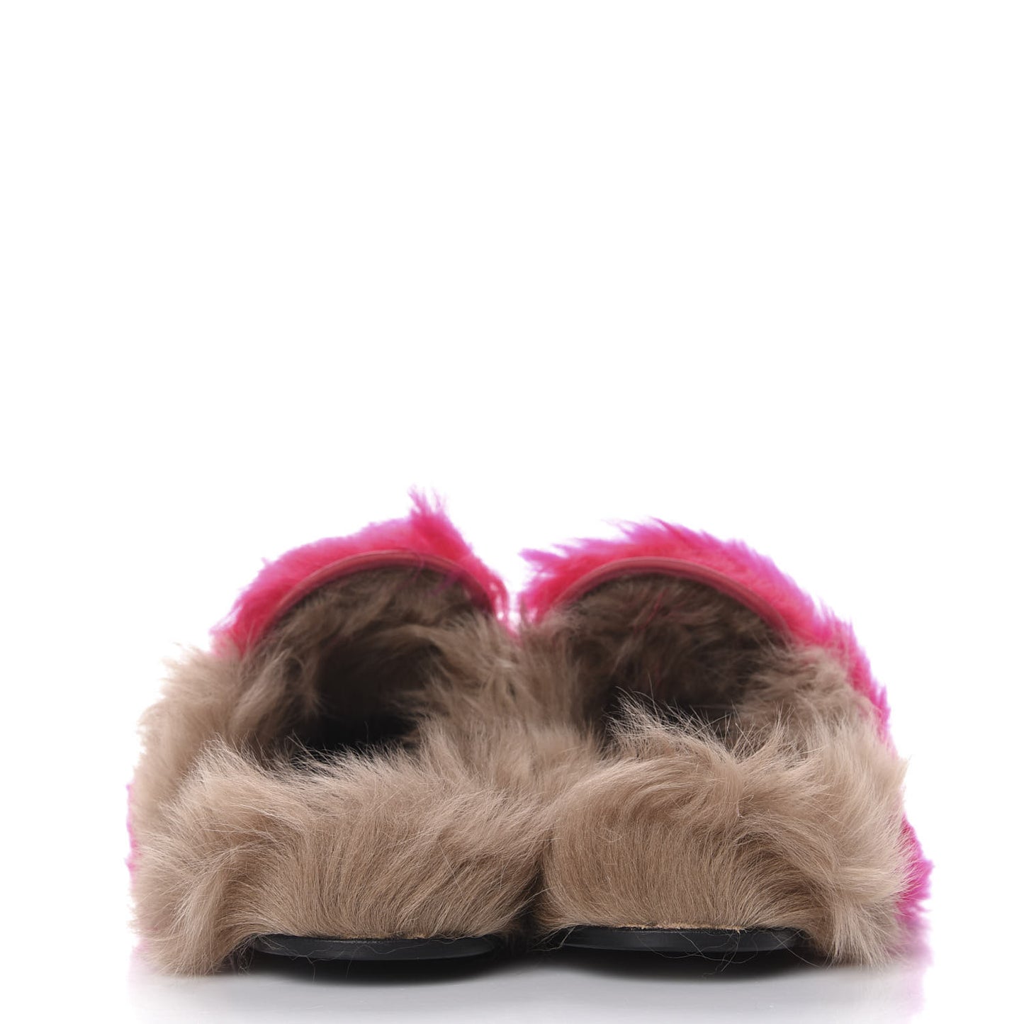 Merino Wool Womens Princetown Slippers 37 Raspberry Lipstick Natural