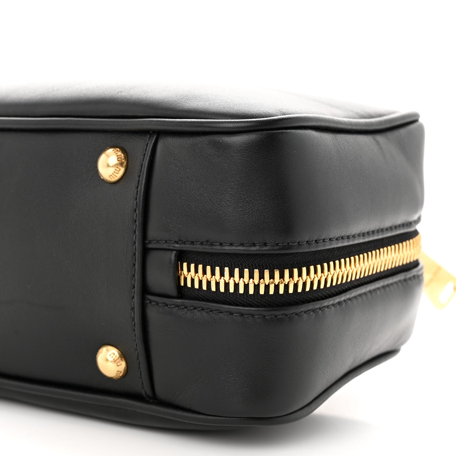 Miu Miu Calfskin Arcadie Top Handle Bag Black 9 of 11