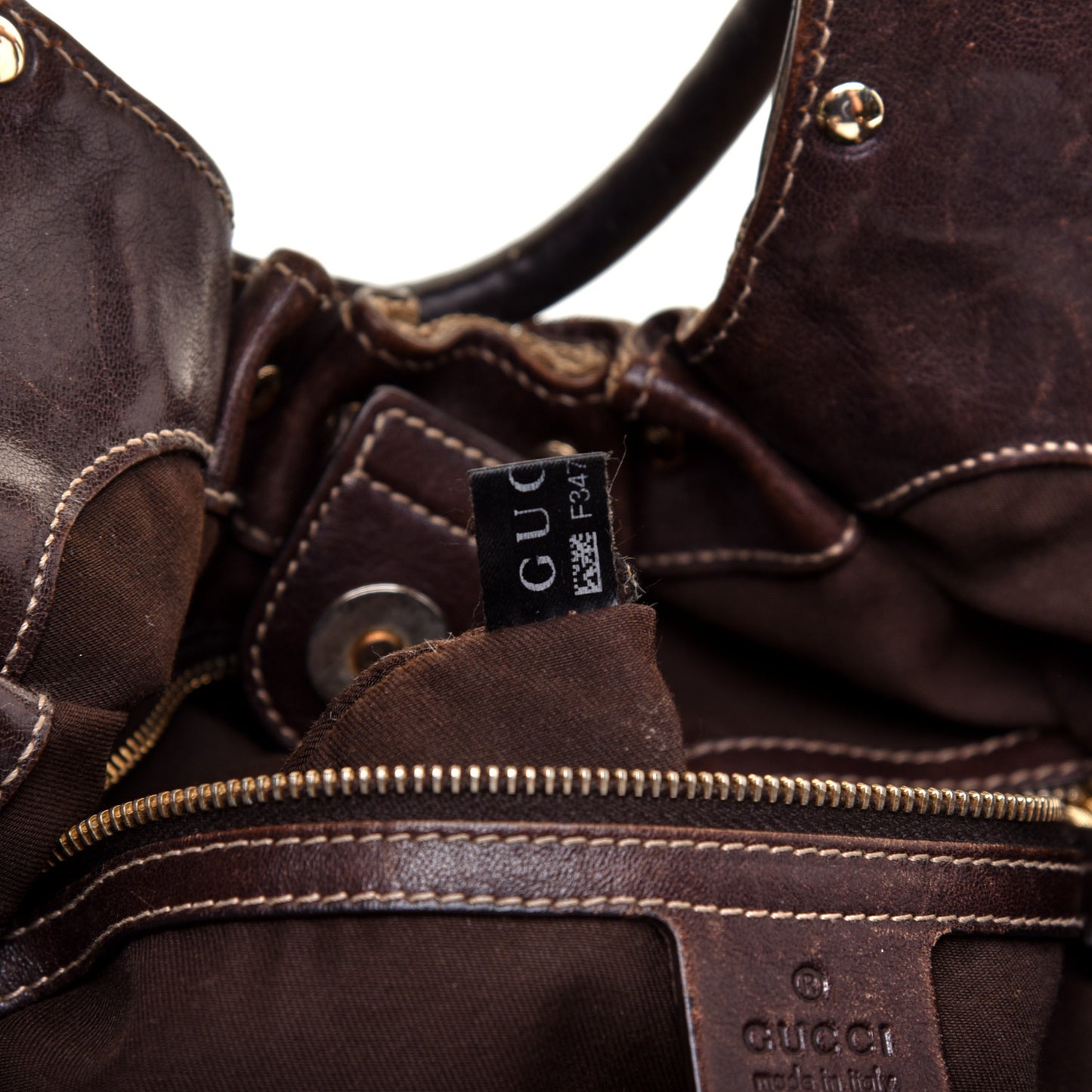 Monogram Studded Medium Pelham Shoulder Bag Dark Brown