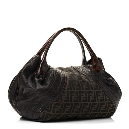 Fendi Zucca Nappa Nuvolata Vitello Tortuga Spy Tobacco Moro 2 of 9