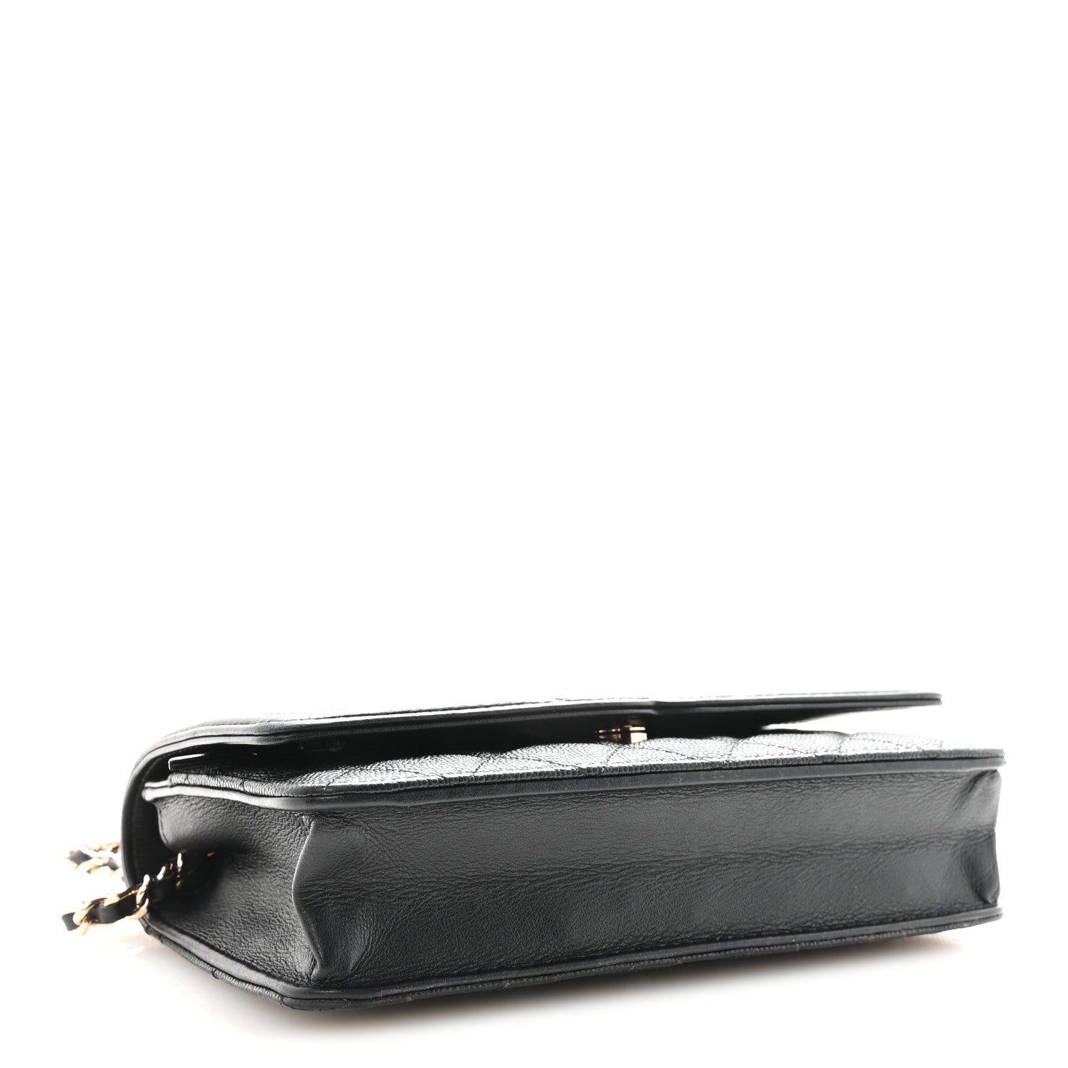 Chanel Caviar Quilted CC Filigree Wallet On Chain WOC Black 4 of 11