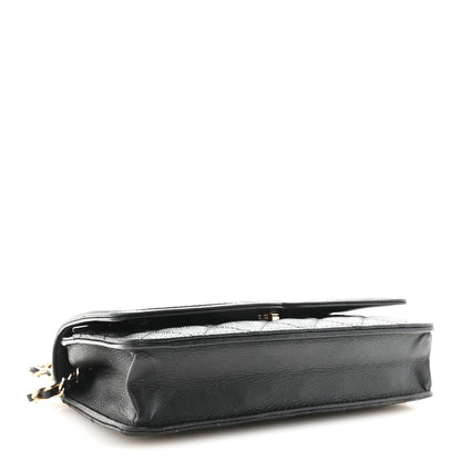 Chanel Caviar Quilted CC Filigree Wallet On Chain WOC Black 4 of 11