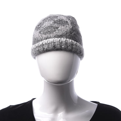 Louis Vuitton Monogram Glitter Sunset Beanie Hat Grey 2 of 5